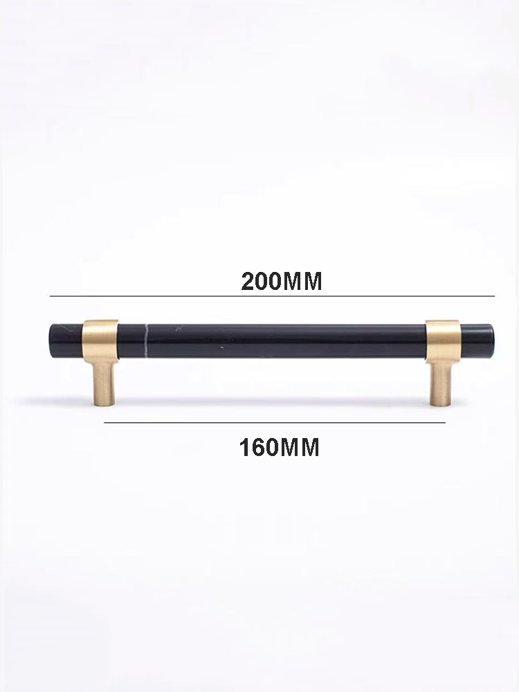 STONE Natural White/Green/Black Marble Cabinet Handles for Furniture