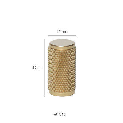 KANA Solid Knurled Brass Cabinet Handle