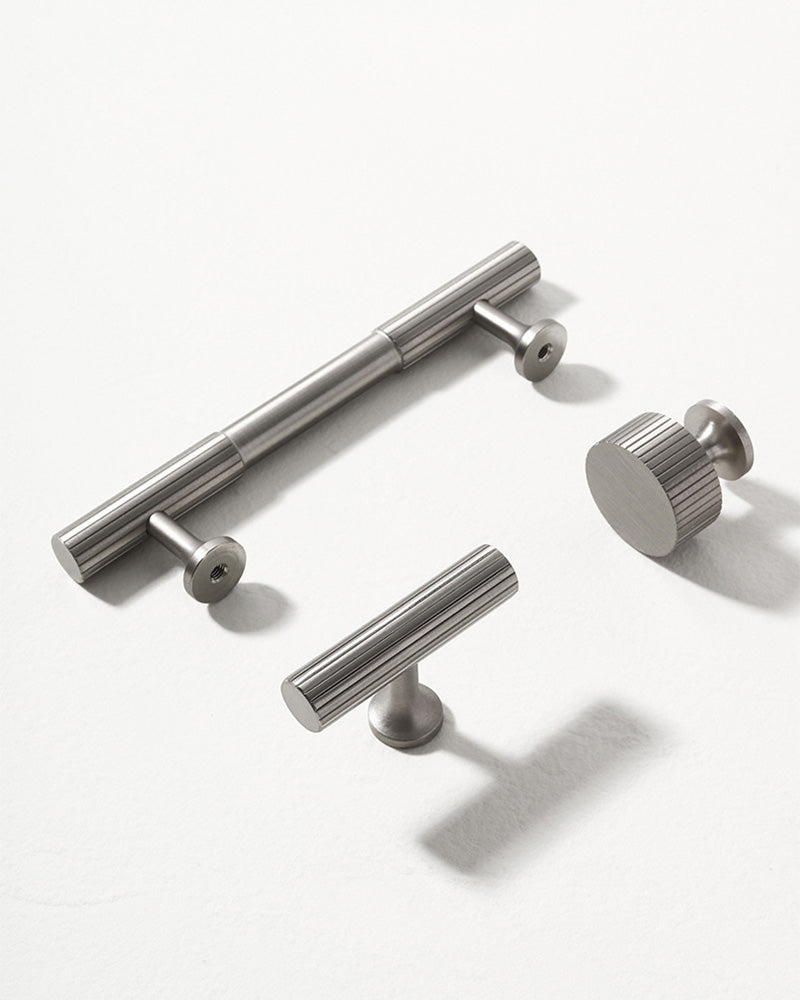 FIANA Cabinet Handle -Nickel Solid Brass Knurled