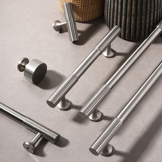 FIANA Cabinet Handle -Nickel Solid Brass Knurled
