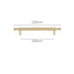 BUK Satin Gold Brass Bar Handle