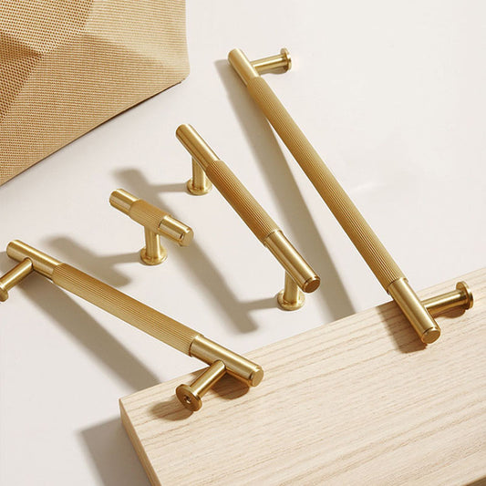 TIANA Vertical Line Brass Cabinet Handle