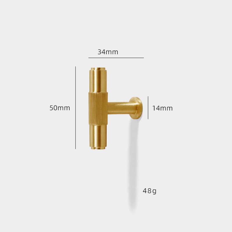 TIANA Vertical Line Brass Cabinet Handle