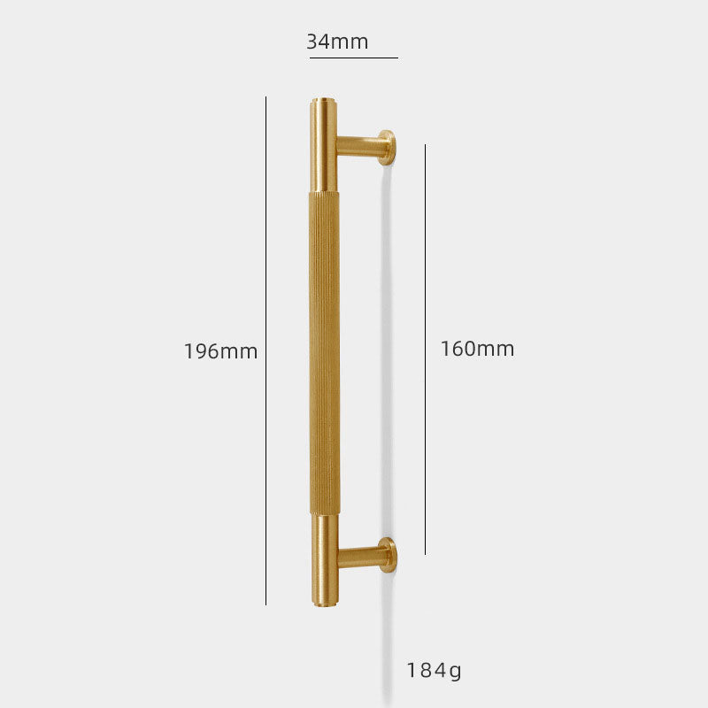 TIANA Vertical Line Brass Cabinet Handle