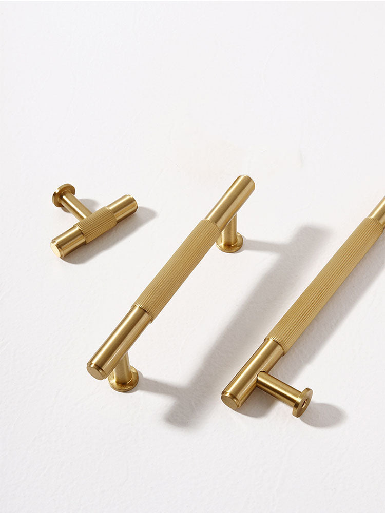 TIANA Vertical Line Brass Cabinet Handle