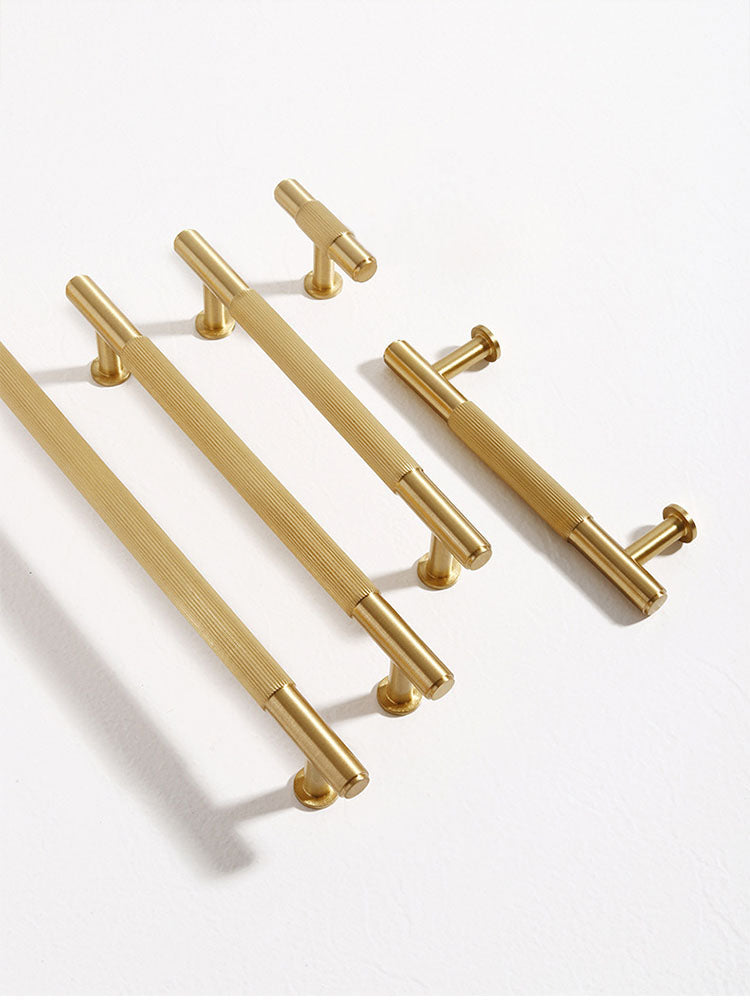 TIANA Vertical Line Brass Cabinet Handle