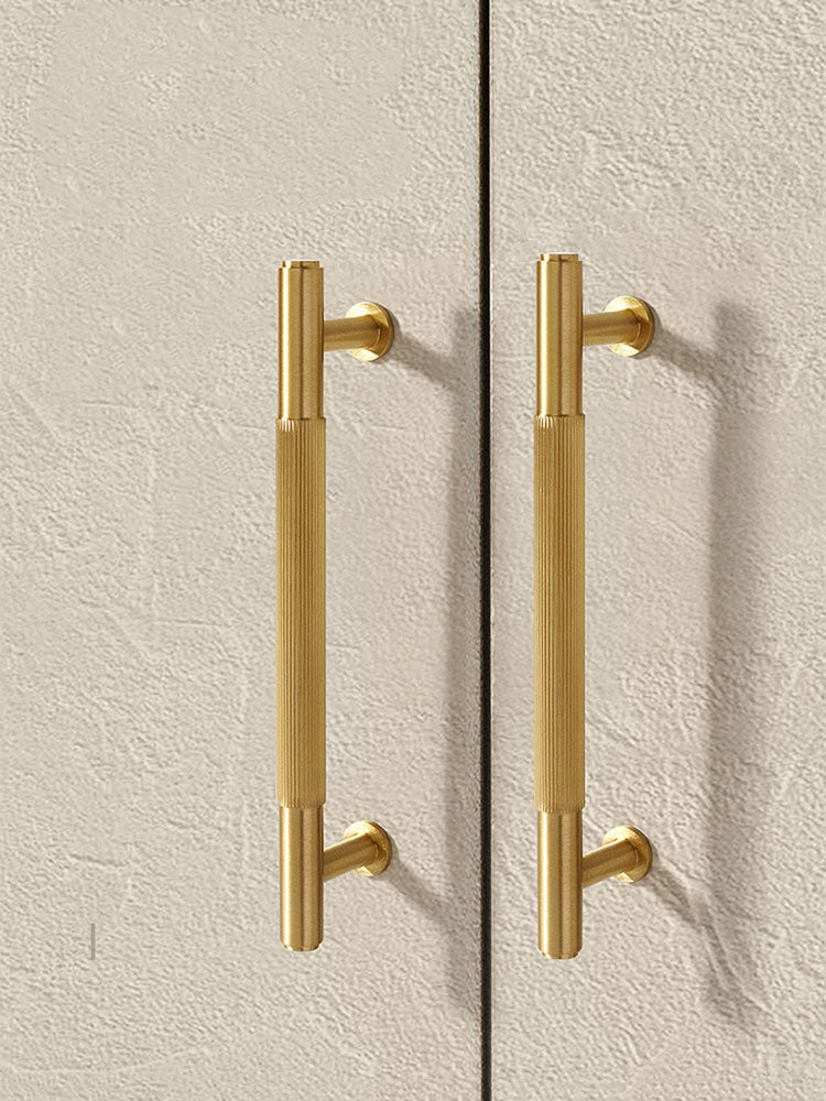 TIANA Vertical Line Brass Cabinet Handle