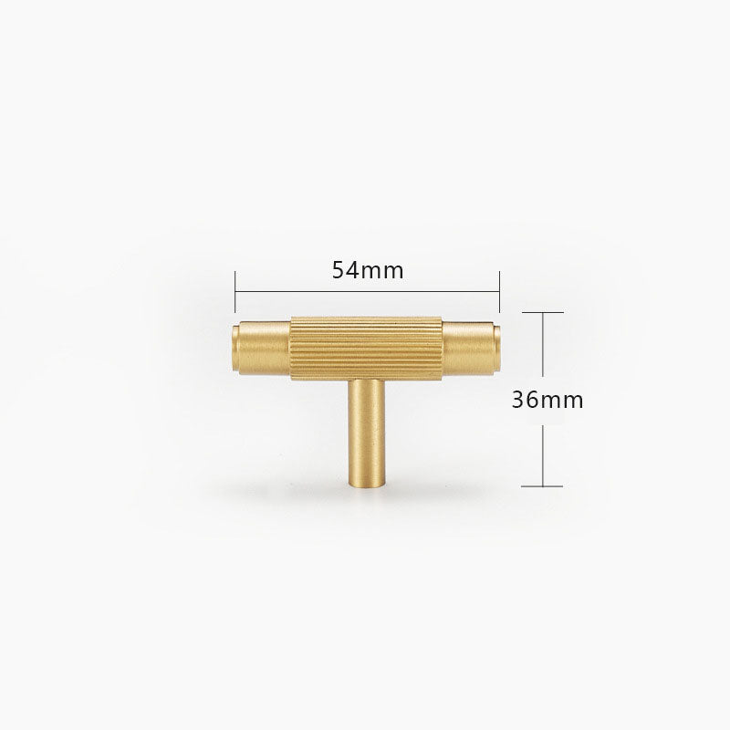 TIANA Vertical Line Brass Handles and Knob-14mm