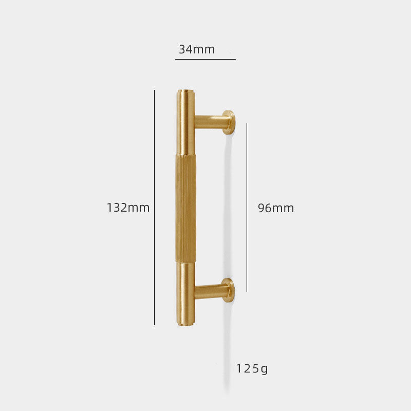 TIANA Vertical Line Brass Cabinet Handle