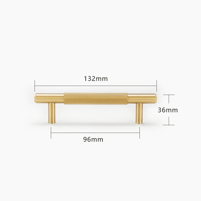 TIANA Vertical Line Brass Handles and Knob-14mm