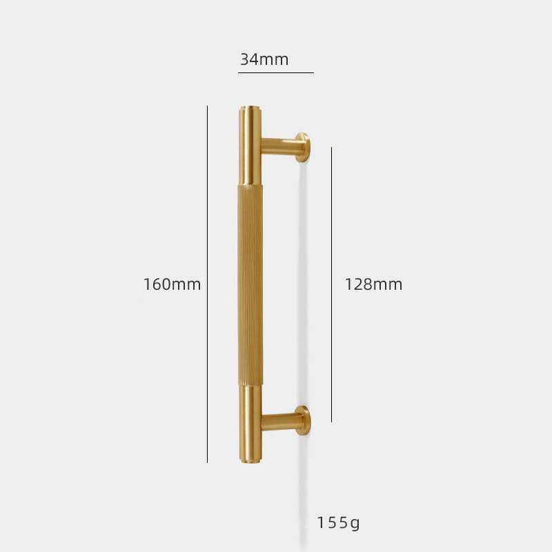 TIANA Vertical Line Brass Cabinet Handle