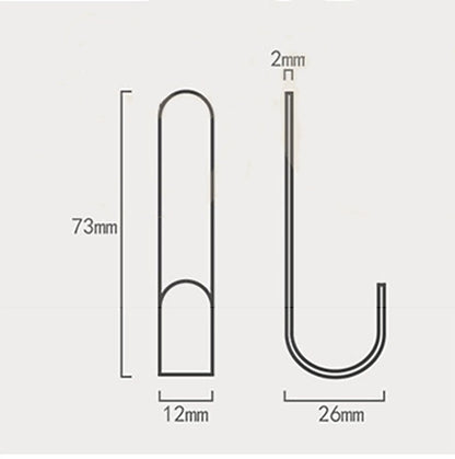 2pcs Bath Hook-Brass