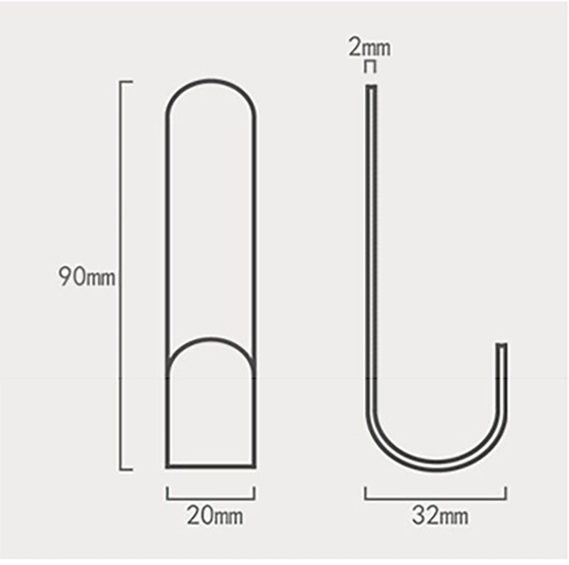 2pcs Bath Hook-Brass