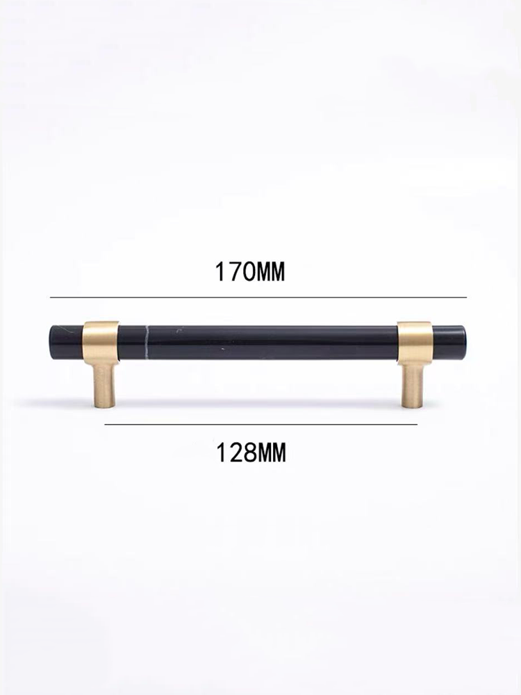 STONE Natural White/Green/Black Marble Cabinet Handles for Furniture