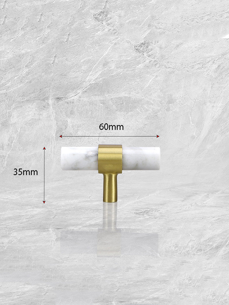 STONE Natural White/Green/Black Marble Cabinet Handles for Furniture