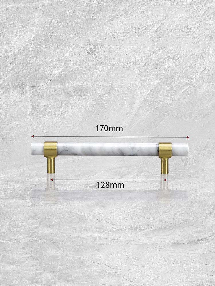 STONE Natural White/Green/Black Marble Cabinet Handles for Furniture