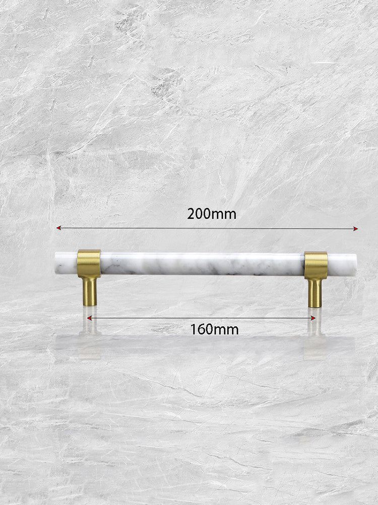 STONE Natural White/Green/Black Marble Cabinet Handles for Furniture