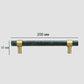 STONE Natural White/Green/Black Marble Cabinet Handles for Furniture