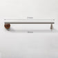 WODE Brass & Walnut Wood Cabinet Pulls, Solid Wood & Chrome Brass Drawer Pull Knobs for Kitchen Cupboard Wardrobe Dresser