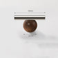 WODE Brass & Walnut Wood Cabinet Pulls, Solid Wood & Chrome Brass Drawer Pull Knobs for Kitchen Cupboard Wardrobe Dresser