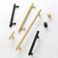 KARI Brass Cabinet Handle with Vertical Line