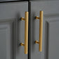 KARI Brass Cabinet Handle with Vertical Line