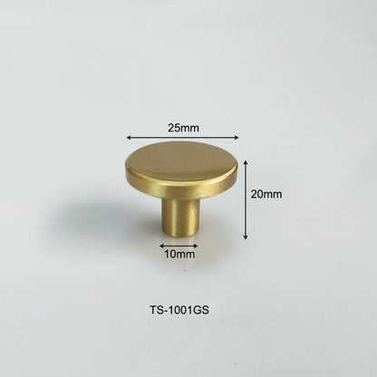 TS1001 Single Hole Brass Knob- 25mm, 28mm, 30mm,44mm-5packs