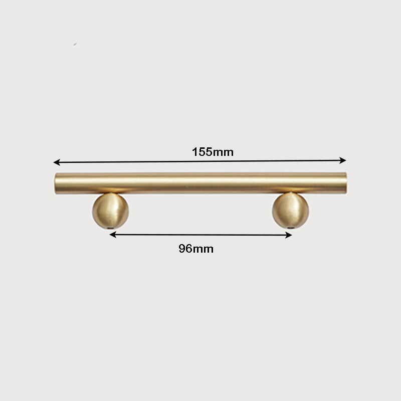 TS2013 Satin Gold Brass Handles with Balls