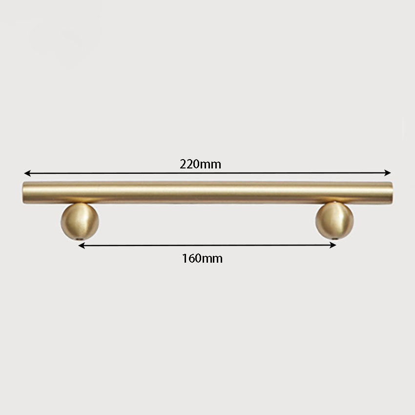 TS2013 Griffe aus satiniertem Goldmessing mit Kugeln