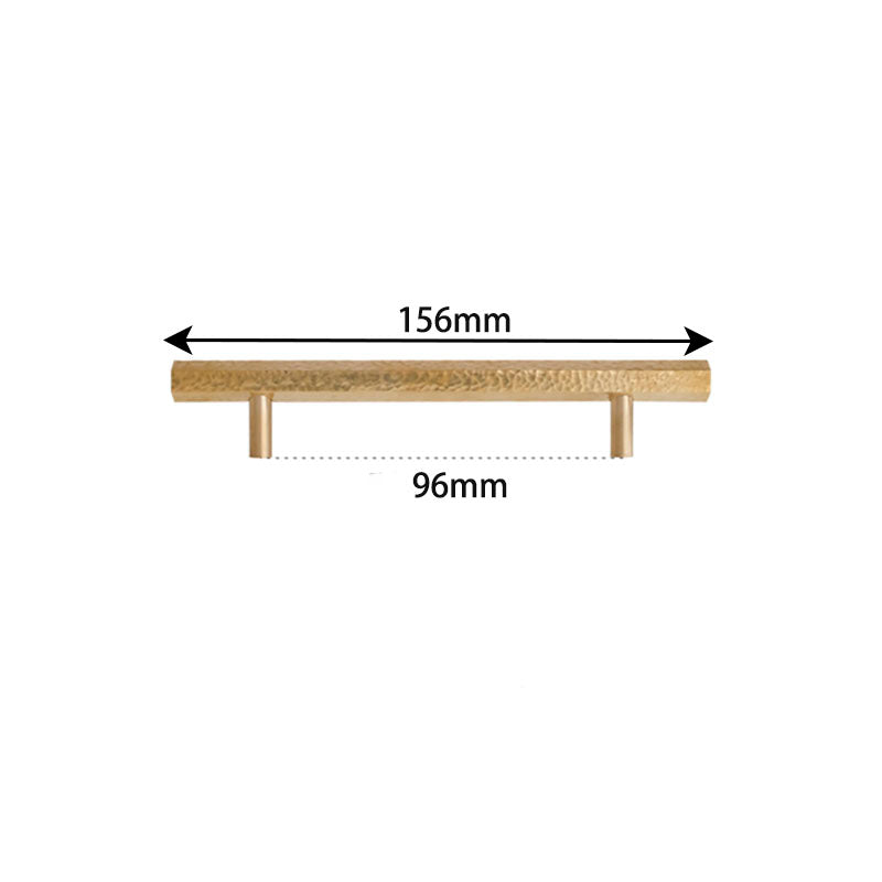 TS0602 Gehämmerter Messinggriff, handgefertigte Schrankgriffe, sechseckig