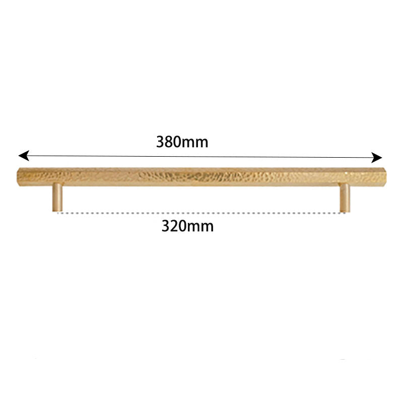 TS0602 Gehämmerter Messinggriff, handgefertigte Schrankgriffe, sechseckig