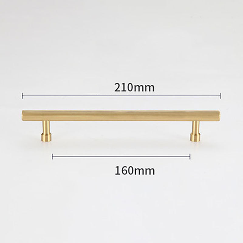 KARI Brass Cabinet Handle with Vertical Line